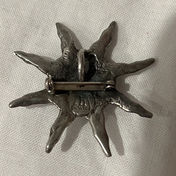 VTG H Pewter Sun necklace pendent pin  charm necklace combo boho indie rare - Picture 4 of 7